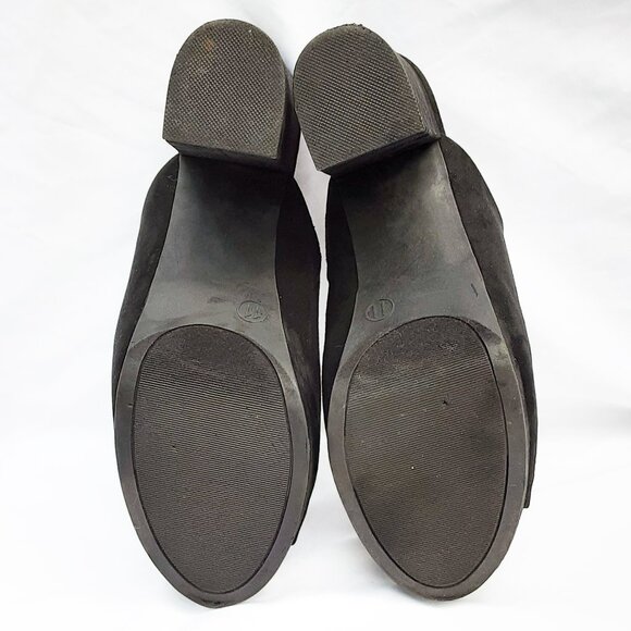 MOSSIMO Black Suede Platform Mules | Size 11M w/Box - Picture 10 of 12